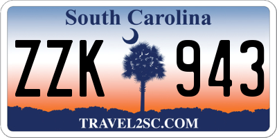 SC license plate ZZK943