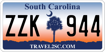 SC license plate ZZK944
