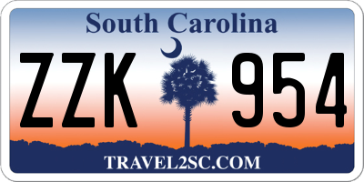 SC license plate ZZK954