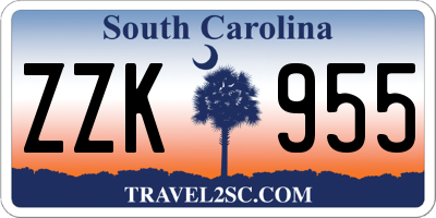 SC license plate ZZK955