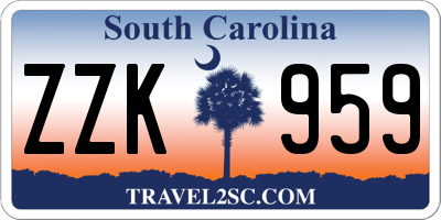 SC license plate ZZK959