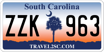 SC license plate ZZK963