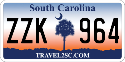 SC license plate ZZK964