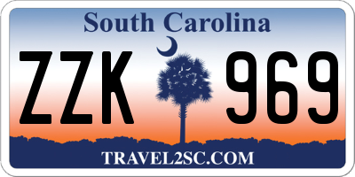 SC license plate ZZK969