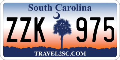 SC license plate ZZK975