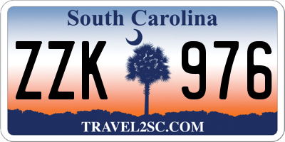 SC license plate ZZK976
