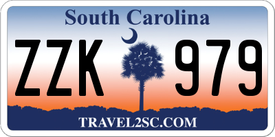 SC license plate ZZK979