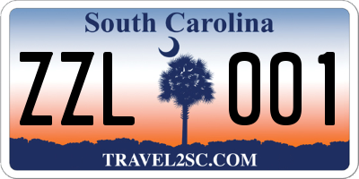 SC license plate ZZL001