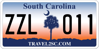 SC license plate ZZL011