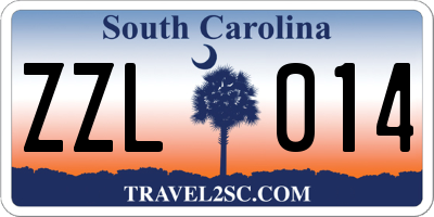 SC license plate ZZL014