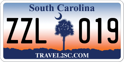 SC license plate ZZL019