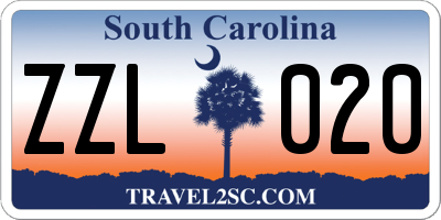 SC license plate ZZL020