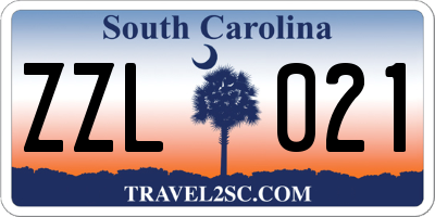 SC license plate ZZL021