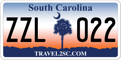 SC license plate ZZL022