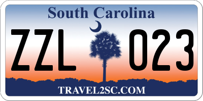 SC license plate ZZL023