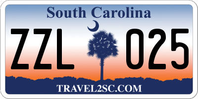 SC license plate ZZL025