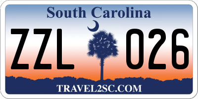 SC license plate ZZL026