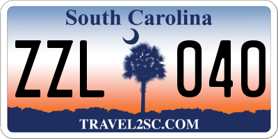 SC license plate ZZL040