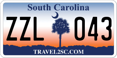 SC license plate ZZL043