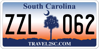 SC license plate ZZL062