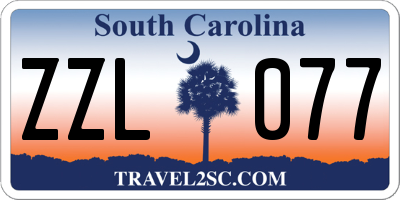 SC license plate ZZL077