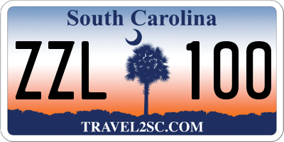 SC license plate ZZL100