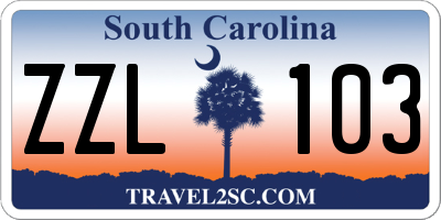 SC license plate ZZL103