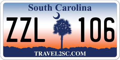 SC license plate ZZL106