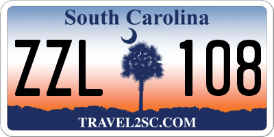 SC license plate ZZL108