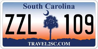 SC license plate ZZL109