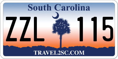 SC license plate ZZL115