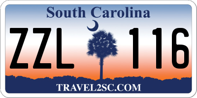 SC license plate ZZL116
