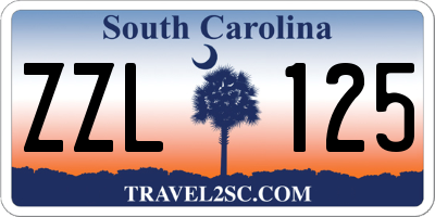 SC license plate ZZL125