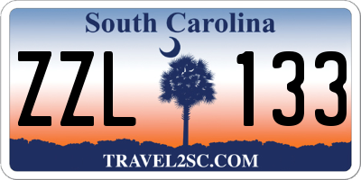 SC license plate ZZL133
