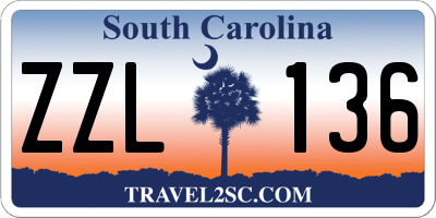 SC license plate ZZL136