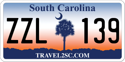 SC license plate ZZL139