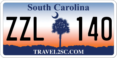 SC license plate ZZL140