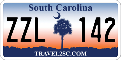 SC license plate ZZL142