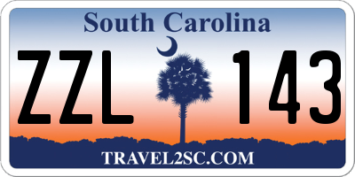 SC license plate ZZL143