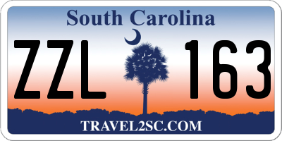 SC license plate ZZL163