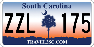 SC license plate ZZL175