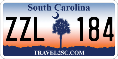 SC license plate ZZL184