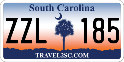 SC license plate ZZL185