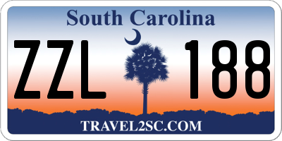 SC license plate ZZL188