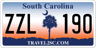 SC license plate ZZL190