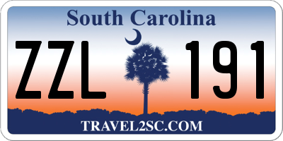 SC license plate ZZL191