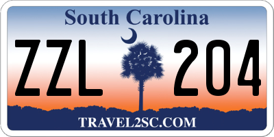 SC license plate ZZL204