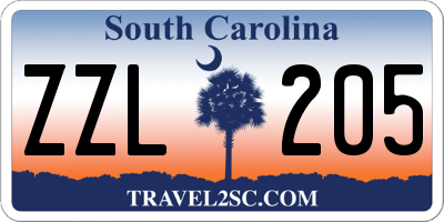 SC license plate ZZL205