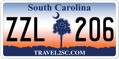 SC license plate ZZL206