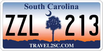 SC license plate ZZL213